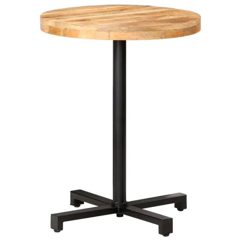 Eettafel van ruw mangohout met natuurlijke afwerking voor binnen en tuin - Ø 60 x 75 cm / 1 / Ruw mangohout - Eettafels