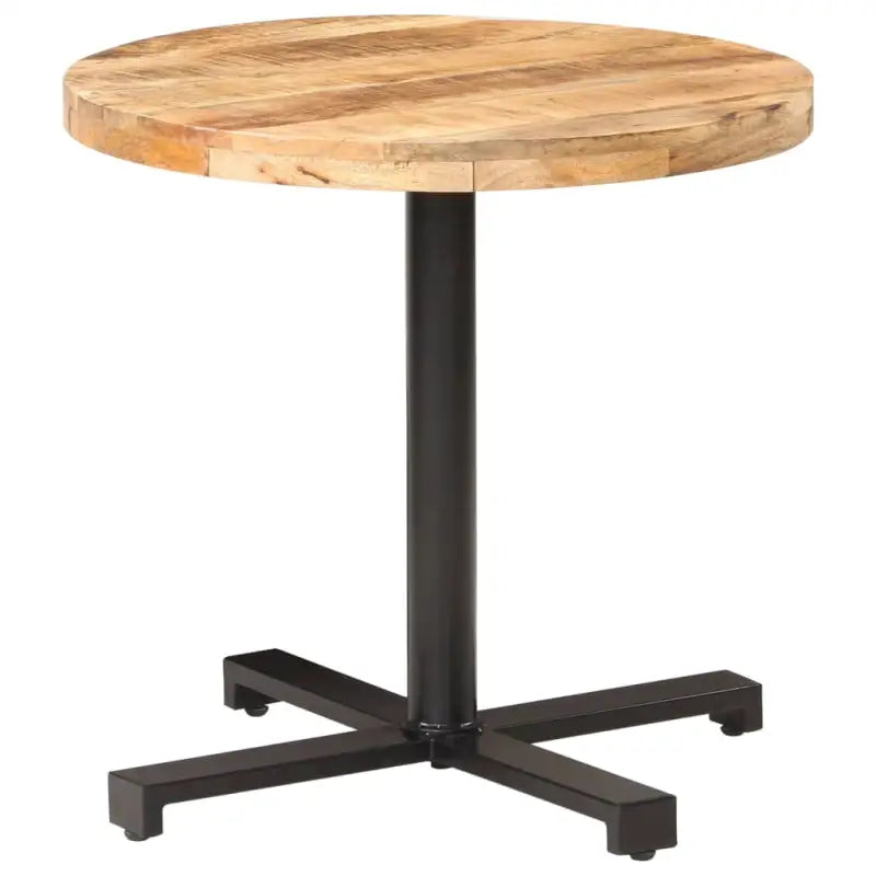 Eettafel van ruw mangohout met natuurlijke afwerking voor binnen en tuin - Ø 80 x 75 cm / 1 / Ruw mangohout - Eettafels