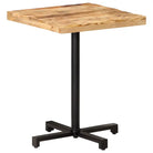 Eettafel van ruw mangohout met natuurlijke afwerking voor binnen en tuin - 60 x 60 x 75 cm / 1 / Ruw mangohout