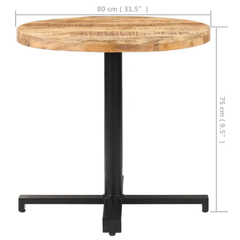 Eettafel van ruw mangohout met natuurlijke afwerking voor binnen en tuin - Eettafels
