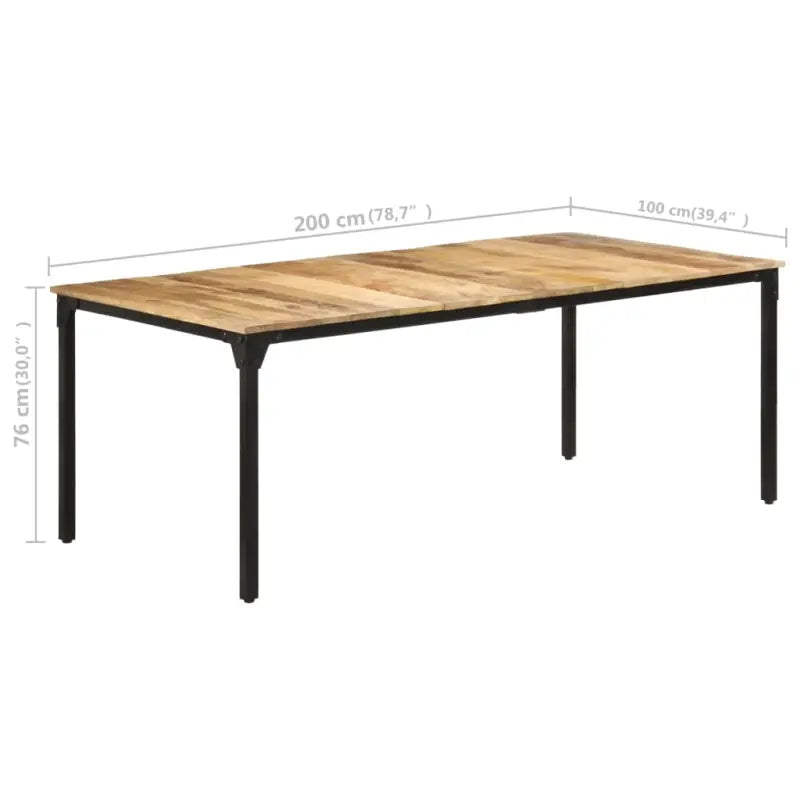 Eettafel van ruw mangohout voor een gezellige maaltijd - Eettafels