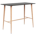 Eigentijdse bartafel met hout-look metalen poten en duurzaam tafelblad - Zwart / 1 - Eettafels