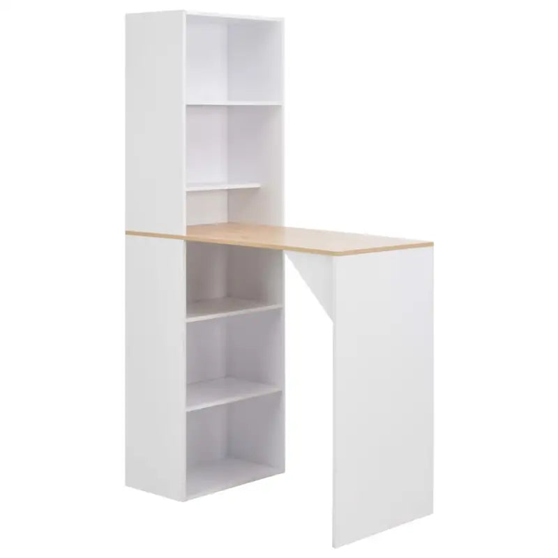 Eigentijdse bartafel voor kleine ruimtes en elegante keukens - Wit en bruin / 1 - Eettafels