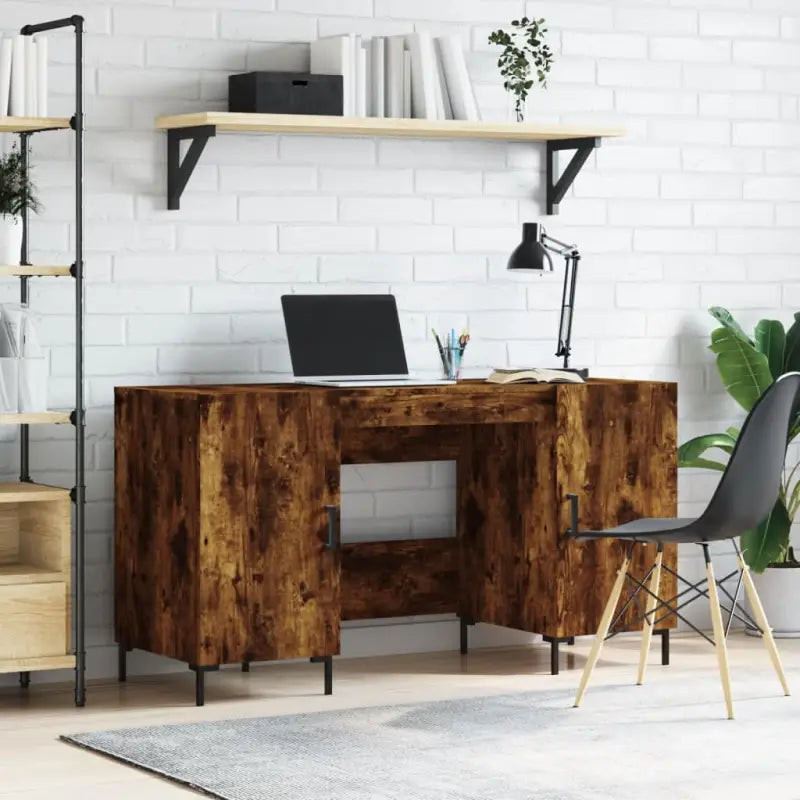 Elegant bureau van bewerkt hout voor studeer- en werkkamers - Gerookt eiken - Bureaus