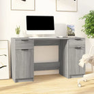 Elegant bureau van bewerkt hout voor studeer- en werkkamers - Grijs sonoma - Bureaus
