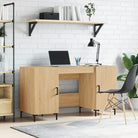 Elegant bureau van bewerkt hout voor studeer- en werkkamers - Sonoma eiken - Bureaus