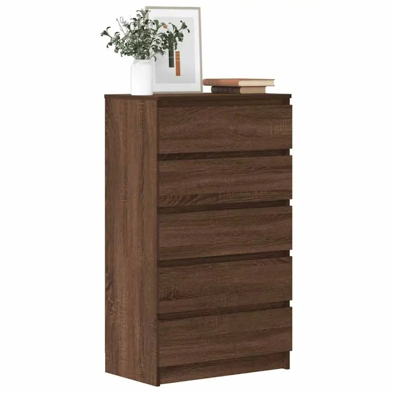 Elegant dressoir van bewerkt hout dat gemakkelijk schoon te maken - bruin eikenkleur / 1 - Dressoirs & buffetkasten