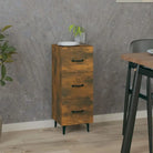 Elegant dressoir van bewerkt hout voor een stijlvolle en praktische woonkamer - Gerookt eiken / 1 - Dressoirs &