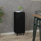 Elegant dressoir van bewerkt hout voor een stijlvolle en praktische woonkamer - Zwart / 1 - Dressoirs & buffetkasten