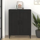 Elegant dressoir van bewerkt hout voor jouw woonkamer - Zwart / 1 - Dressoirs & buffetkasten