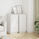 Elegant dressoir van massief grenenhout met klassieke uitstraling - Wit / 2 - Dressoirs & buffetkasten