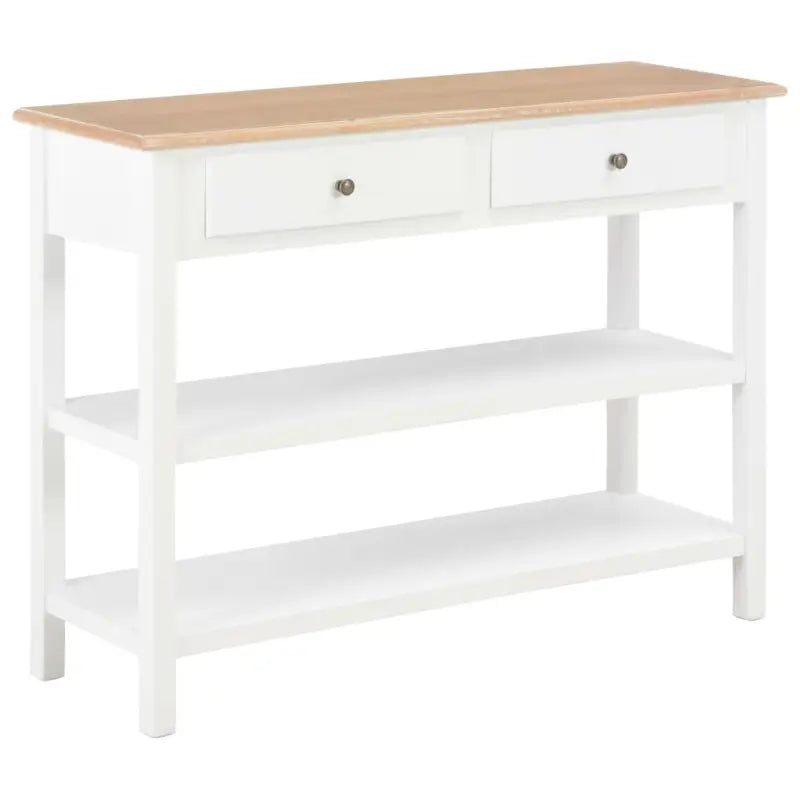 Elegant Dressoir van MDF voor een nette en duurzame woning - Wit en houtkleur / 110 x 35 x 80 cm / 1 - Dressoirs &