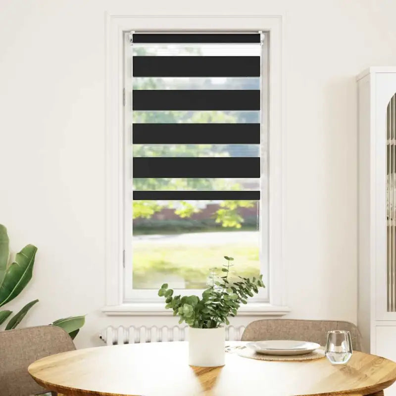 Elegant duo rolgordijn voor een moderne en stijlvolle woning - Zwart / 60 x 120 cm - Jaloezieën & rolgordijnen