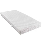 Elegant klassiek bedframe met gepoedercoat stalen poten en gevoerde hoes - Wit en zwart / 90 x 200 cm - Bedden &