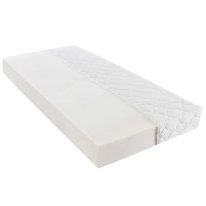 Elegant klassiek bedframe met gepoedercoat stalen poten en gevoerde hoes - Wit en zwart / 90 x 200 cm - Bedden &