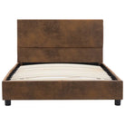 ELEGANT KUNSTSUÉDE BEDFRAME MET COMFORTABEL HOUBORD - Bedden & bedframes