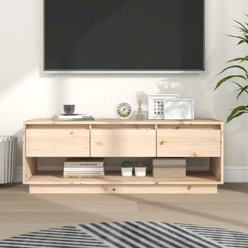 Elegant TV-Meubel van Massief Grenenhout met Strakke Lijnen - Tv-meubels