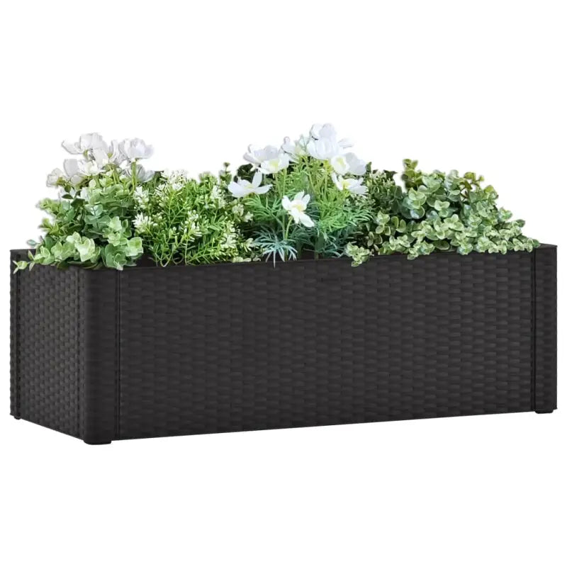 Elegant zelfwatergevende bloempot voor binnen en buitengebruik - Antraciet / 100 x 43 x 33 cm / 1 - Bloempotten &