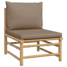 Elegante bamboe tuinset met comfortabele afmetingen en rugkussen - Tuinsets