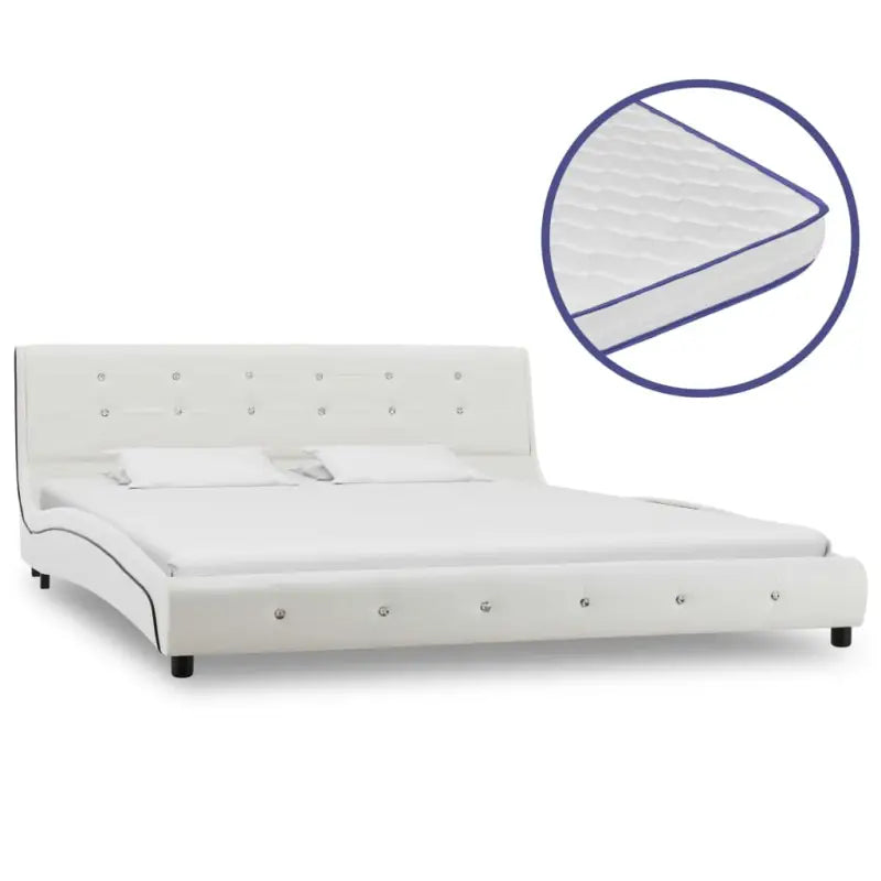 Elegante bedframe met stalen poten en polyester buitenlaag - Bedden & bedframes
