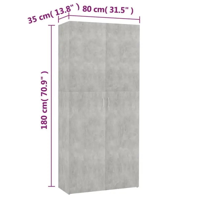 Elegante bewerkt hout schoenenkast voor je slaapkamer of gang - Betongrijs / 1 - Schoenenrekken