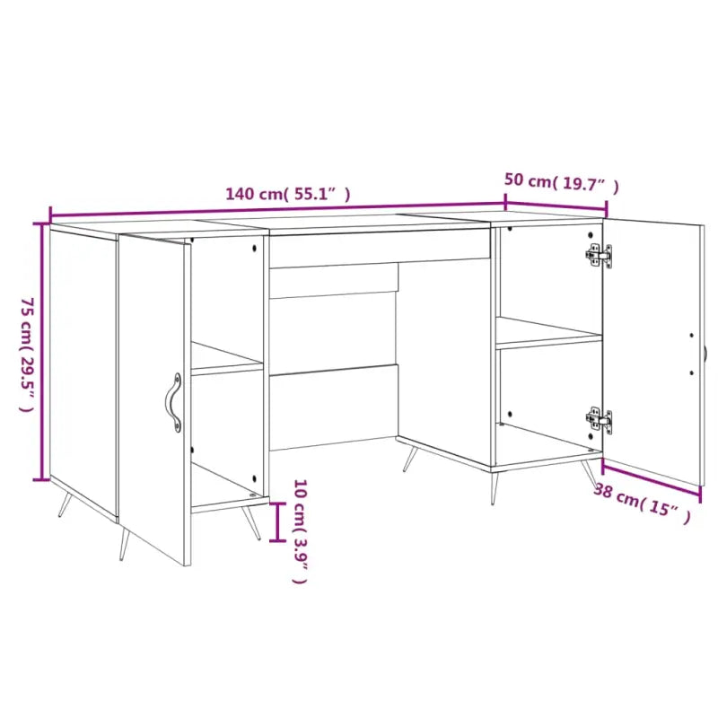 Elegante bureau van bewerkt hout voor studeer- en werkkamers - Bureaus