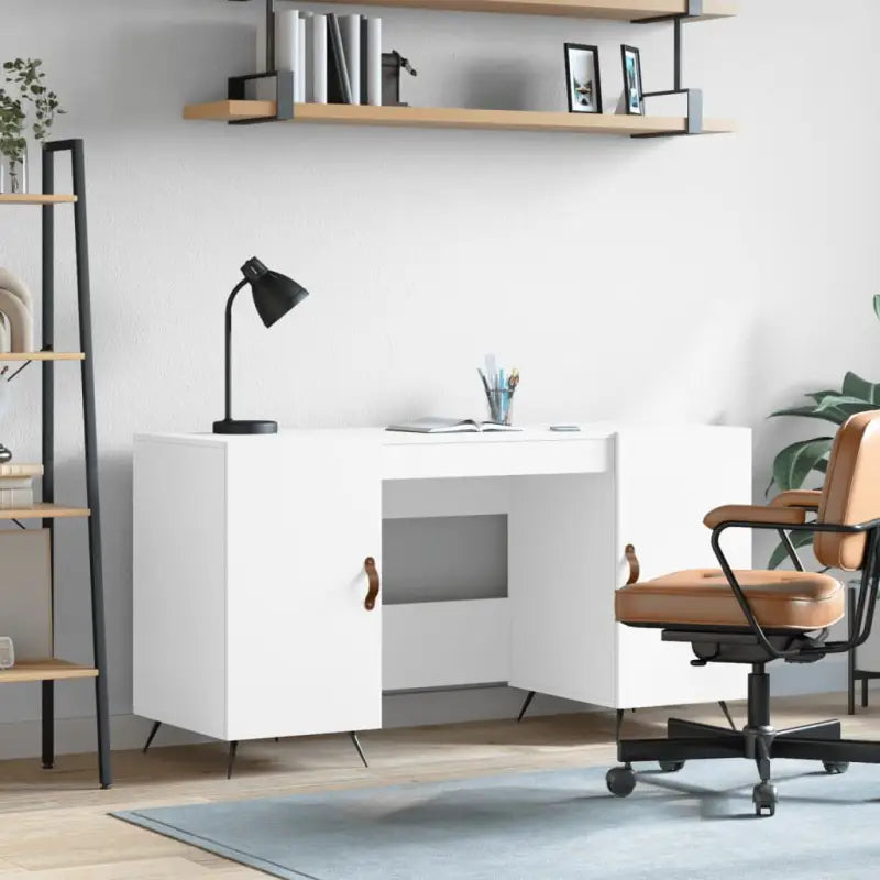 Elegante bureau van bewerkt hout voor studeer- en werkkamers - Wit - Bureaus