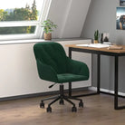 Elegante bureaustoel met verstelbare hoogte armleuning en draaibaar ontwerp - Donkergroen / 1 - Bureaustoelen
