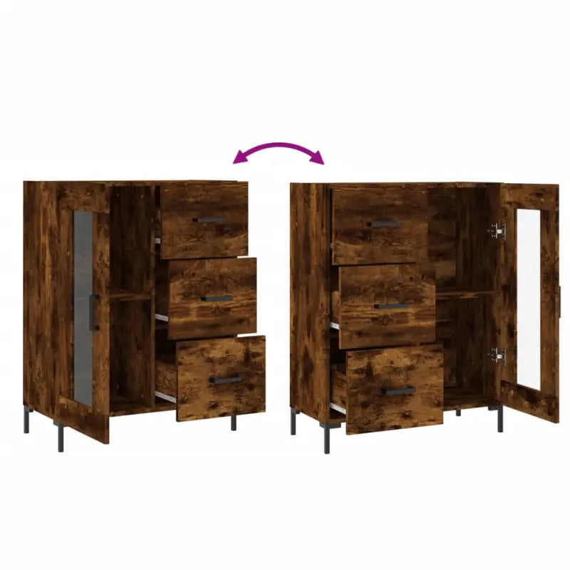 Elegante Dressoir van bewerkt hout met tijdloze uitstraling - Dressoirs & buffetkasten