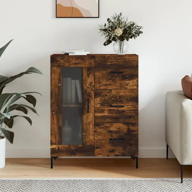 Elegante Dressoir van bewerkt hout met tijdloze uitstraling - Dressoirs & buffetkasten