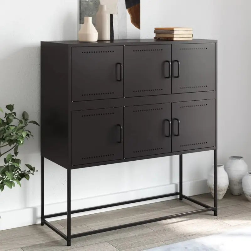 Elegante dressoir van duurzaam staal voor een moderne uitstraling - Zwart / 1 - Dressoirs & buffetkasten
