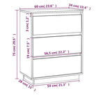 Elegante dressoir van massief grenenhout voor een klassieke uitstraling - Dressoirs & buffetkasten