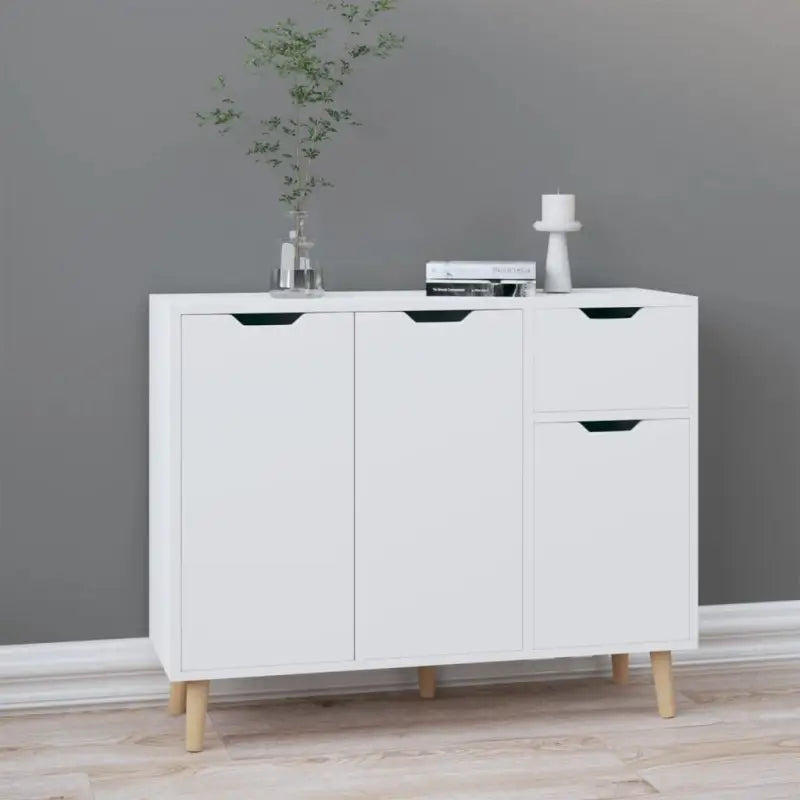 Elegante dressoirs van bewerkt hout met klassieke uitstraling - Hoogglans wit / 1 - Dressoirs & buffetkasten