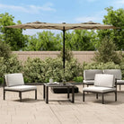 Elegante dubbele parasol voor schaduw en UV-bescherming - Taupe / 1 - Parasols en zonneschermen