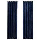 Elegante fluwelen gordijnen met metalen haken en snelle levering bevat - Gordijnen & vitrages