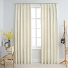 Elegante fluwelen gordijnen met metalen haken en snelle levering bevat - Crème / 140 x 225 cm / 2 - Gordijnen & vitrages