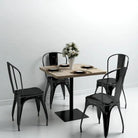 Elegante Franse Bistro Tafel voor een romantische sfeer - Eiken / 80 x 80 x 75 cm / 1 - Eettafels
