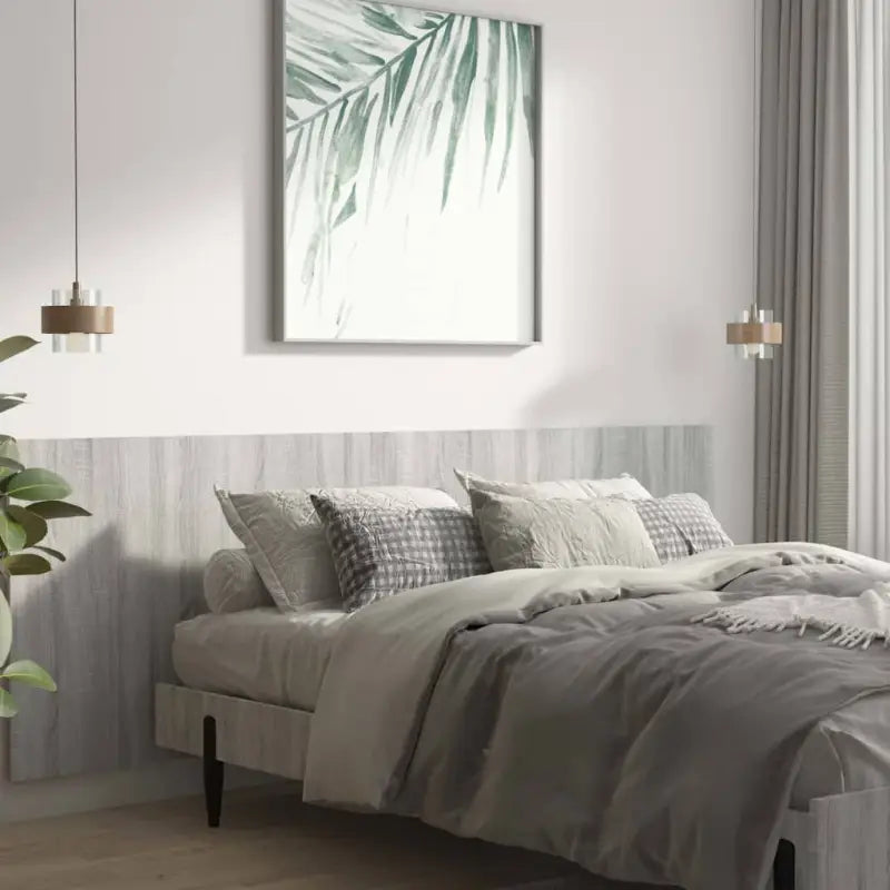Elegante grijs sonoma hoofdborden van bewerkt hout voor elke slaapkamer - Hoofdborden en voetborden
