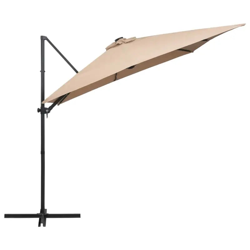 Elegante hangende parasol met LED-verlichting en stalen paal voor zorg ervoor tijdens zware regenval - Parasols