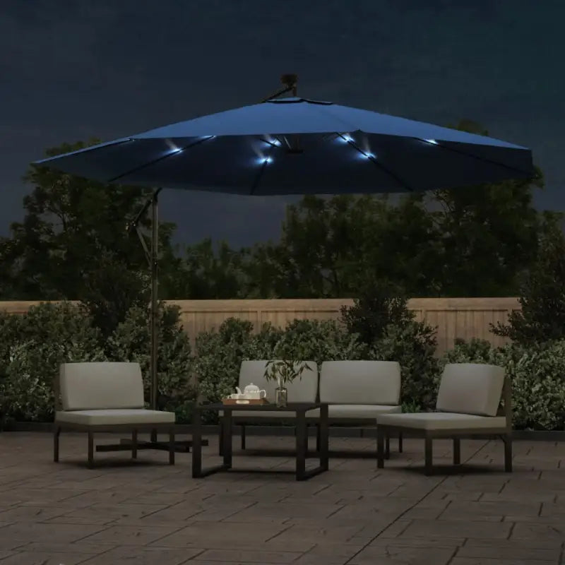 Elegante hangende parasol met LED-verlichting voor schaduw en UV-bescherming - Parasols en zonneschermen