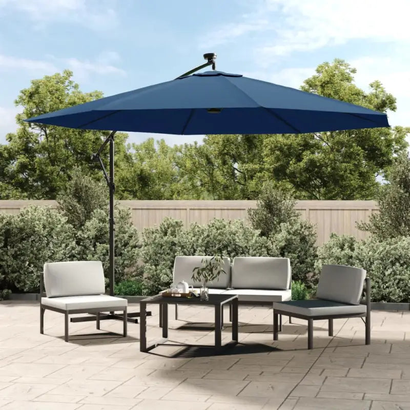 Elegante hangende parasol met LED-verlichting voor schaduw en UV-bescherming - Parasols en zonneschermen
