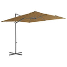 Elegante hangende parasol met stalen paal voor schaduw en UV-bescherming - Taupe / 250 x 250 cm / 1 - Parasols