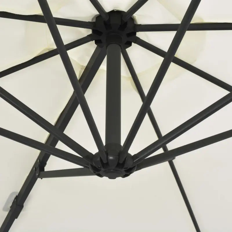 Elegante hangende parasol met stalen paal voor schaduw en UV-bescherming - Parasols en zonneschermen
