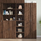 Elegante hoge kast voor bestaande interieur makkelijk schoon te houden - bruin eikenkleur / 1 - Dressoirs & buffetkasten