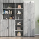 Elegante hoge kast voor bestaande interieur makkelijk schoon te houden - Grijs / 1 - Dressoirs & buffetkasten