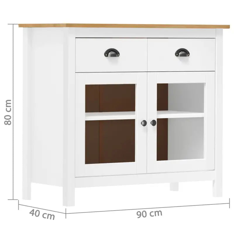 Elegante houten dressoir van massief grenenhout voor een georganiseerd interieur - Dressoirs & buffetkasten