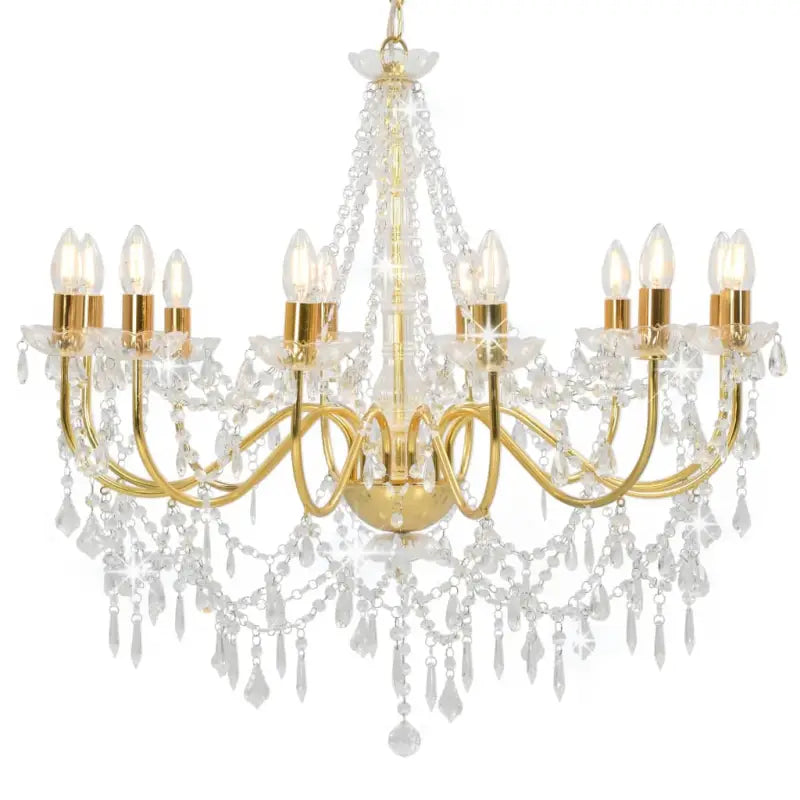 Elegante Kristallen Chandelier voor een opvallende interieurstijl - Goud / 1 - Kroonluchters