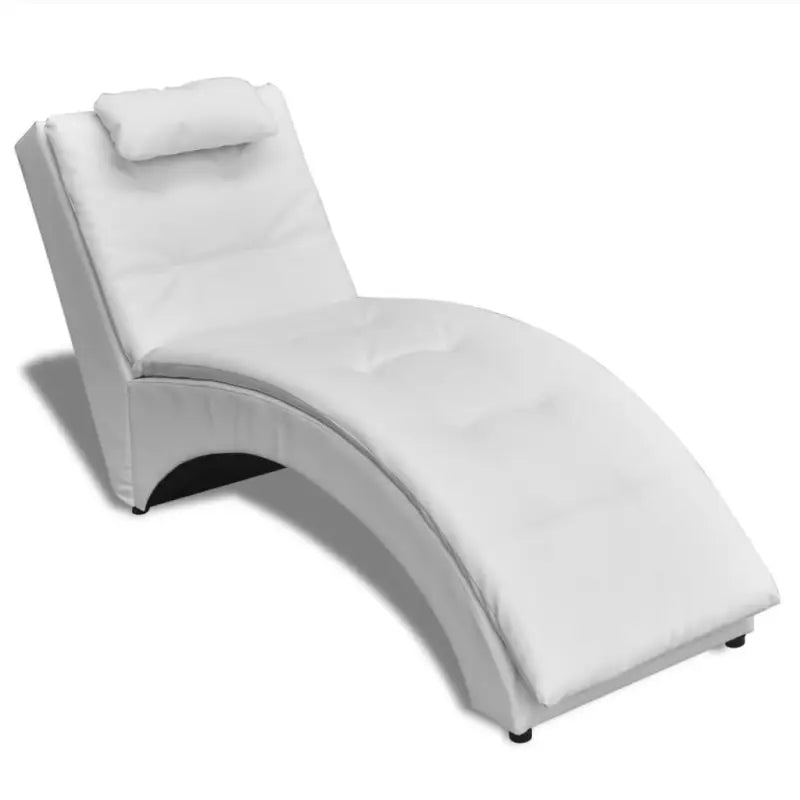 Elegante luxe chaise longue met stalen poten en modern design - Wit / 1 - Chaises longues