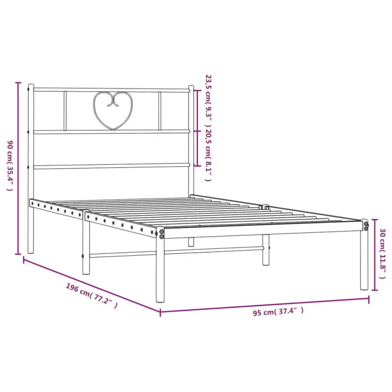Elegante metalen bedframe met extra opbergruimte voor je slaapkamer - Bedden & bedframes