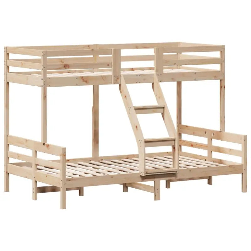 Elegante metalen stapelbed met massief grenenhout voor kleine kamers - Bedden & bedframes